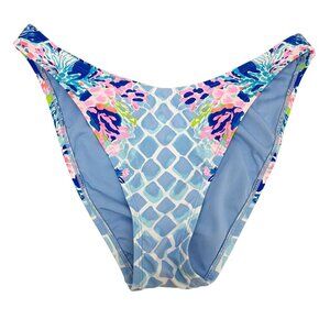 Lilly Pulitzer Pico High Cut Bikini Bottoms in Hidden Treasure Blue - Size 2